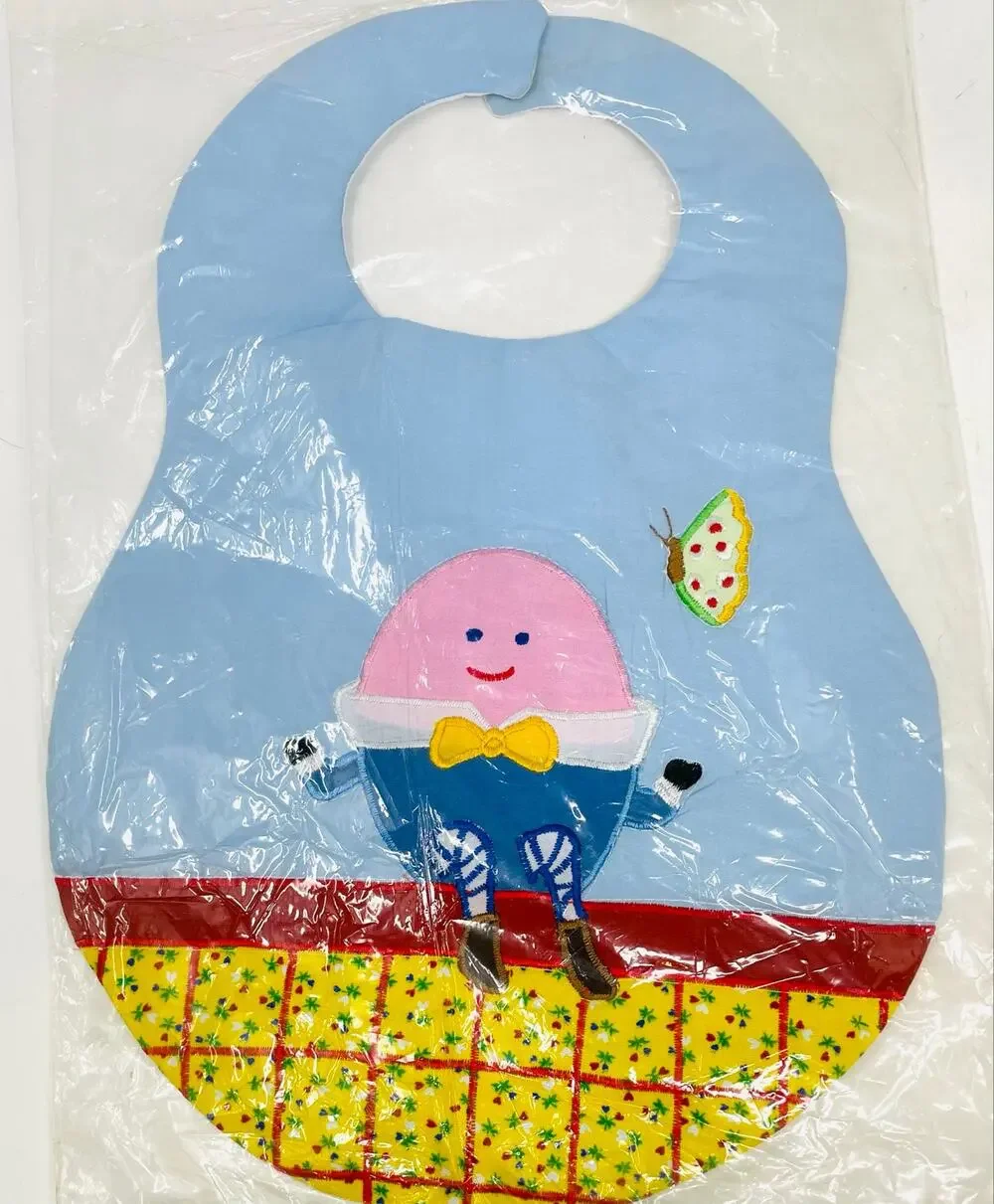 Kubla Craft Appliquéd Bib Humpty Dumpty Vintage 1980’s New Old Stock NIP